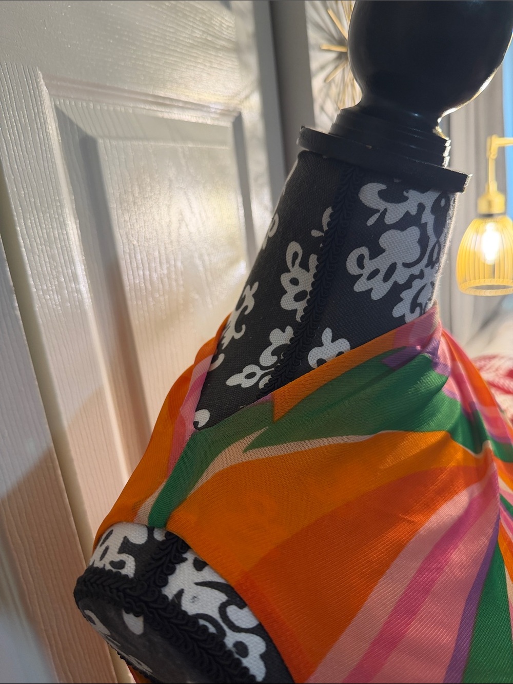 Donna Morgan Vibrant Orange Dress Top - Picture 4 of 7